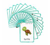 20 Cartes Éclair Animaux Marins en Anglais, Matériel Montessori pour l'enseignement de l'Anglais (ESL), Homeschool et Thérapie Autisme