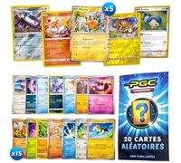 20 Cartes Françaises Dont 5 Brillantes, 0 Energies 0 Dresseurs + Protèges Carte PGC Officielles Compatible avec Pokemon - Pack PGC GRADING