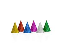 PartyDeco Cotillons hologrammes multicolores, couleurs assorties, avec élastique - Lot de 20