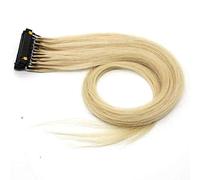 20 "cheveux humains 6D Extensions de cheveux 6D pour une extension de cheveux rapide Technologie de raccordement haut de gamme 100% Human Hair Extensions 4 rangées,Métallique,50CM(20 INCH)