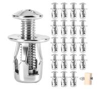 20 Cheville M6 x 25MM, Fixations pour Murs Creuses avec Écrous en Forme de Pétale et Vis en Métal, Adaptées aux Murs Doux et Fins, Idéales pour l'Installation de Équipements Légers