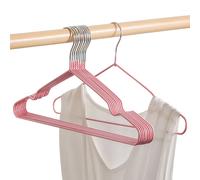 20 Cintres en métal revêtus de caoutchouc premium, antidérapants, gain de place, finition rouge pour chemises et vêtements délicats