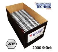 20° Clous adhésifs 2,8x32mm anneau inox A2 pour cloueurs adhésifs Paslode Haubold Tjep Würth 2M K