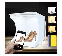 20 cm/30 cm LED Anneau Lumineux boîte Lightbox Photo Studio boîte Photographie lumière Studio tir Tente boîte Kit & 6 Couleurs décors pour la Photographie en Studio(30cm)