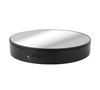 20 Cm 360 Degrés 5 V Électrique Auto-Rotation Photographie Plateau Tournant Présentoir Plateau Tournant (daim Blanc)(Black Mirror)
