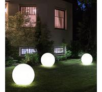 20 CM 3er Set Solaire 4x LED Jardin Lampe Boule Lampe Extérieur Pointe Éclairage