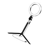 20 Cm Anneau Lumineux Led Pour Smartphone Trépied Noir