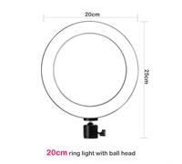 20 Cm Anneau Lumineux LED Pour Téléphone Trépied Rose