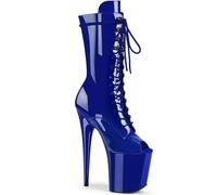 20 Cm Femmes Talons Aiguilles Bout Ouvert En Cuir Verni À Lacets Haut Plateforme Pole Fitness Pole Dance Bottes Fête D'été Soirée Pompe Bal Chaussures À Talons Dance Salon Moderne Jazz Latin(Blue,43)