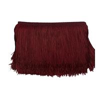 20 cm x 4 m Bordure franges Ruban dcoratif Frange de danse Frange coupe en soie Pour la couture, le bricolage, les vtements, la lingerie, les costumes, les rideaux, la dcoration, rouge violet
