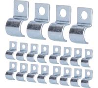 20 colliers de serrage à un trou, clip en acier inoxydable galvanisé pour tubes Ruuber-Ring, 16 mm