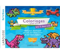 20 coloriages en pixel pour esprits logiques pixel art dino