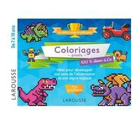 20 coloriages en pixel pour esprits logiques pixel art dino Annabelle Boyer (Illustration)