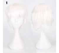 20 Colors 30cm Short Universal Wigs Black White Pink Orange Purple Heat-resistant Fiber Hair Party Costume Cosplay Wig+ Hair Net K049-1