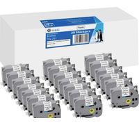 20 Compatible avec les rubans Brother TZe-251 (24mm x 8m, laminés) Noir sur blanc - Marque: G & G