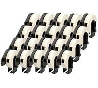 20 Compatibles Rouleaux DK11204 DK-11204 17mm x 54mm Papier Étiquettes pour Brother P-Touch QL-500 QL-570 QL-700 QL-800 QL-810W QL-820NWB QL-1060N QL-1100 QL-1110NWB (400 Étiquettes par Rouleau)