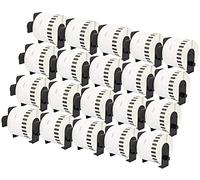20 Compatibles Rouleaux DK44205 DK-44205 62mm x 30,48m Papier Étiquettes continues amovibles pour Brother P-Touch QL-500 QL-550 QL-560 QL-570 QL-700 QL-800 QL-810W QL-820NWB QL-1050 QL-1100 QL-1110NWB
