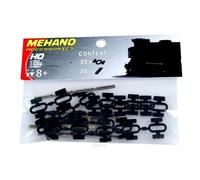 20 connecteurs pour rails de train à l'échelle 1/87 - MEHANO - Confezione - Noir