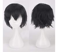 20 couleurs noir blanc violet blond rouge cheveux courts cosplay perruque hommes femmes parti AMINE court cheveux raides perruques pour garçons filles taille unique COSPLAY WIG K049-4