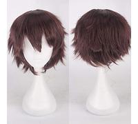 20 couleurs noir blanc violet blond rouge cheveux courts cosplay perruque hommes femmes parti AMINE court cheveux raides perruques pour garçons filles taille unique COSPLAY WIG K049-5