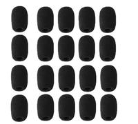 20 Couvre-microphone, Mousse anti-vent, Noir, 3x2cm, Casque et Bureau .