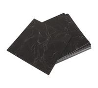 20 dalles de sol PVC auto-adhésives effet marbre noir 30 x 30 CM | Lot de 20, pose rapide sans colle, surface imperméable et résistante aux rayures, pour foyer et salle de bain