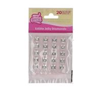 20 DIAMANTS COMESTIBLE 1CM TRANSPARENT
