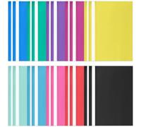 20 Dossiers de Projet A4 avec Couverture Transparente, Chemises de Présentation en Plastique, Organiseur de Rapports Fichiers, Dossier de Rapport Démonstration pour Bureau, Maison, Ecole (10 Couleurs)