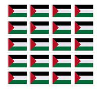 20 Drapeaux à Main Palestine en Polyester 14x21 Cm
