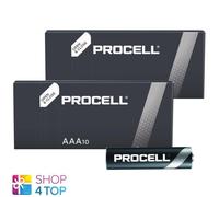 20 Duracell Procell AAA Alkaline Professionnel LR03 Piles 1.5V Exp 2033 NEU