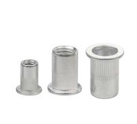 20 écrous à sertir en aluminium à tête plate, à rayures verticales, de type M3, M4, M5, M6, M8, M10 et M12.(M12)