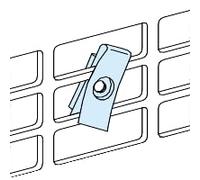 20 écrous clip M5 pour plaque perforée marque Schneider Electric