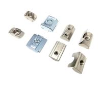 20 écrous coulissants en forme de T M3 M4 M5 M6 M8 M10 avec ressort et bille for rails de guidage en profilé aluminium séries 20, 30, 40 et 45(Spring ball nut,20 series M4)
