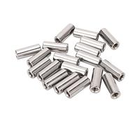 20 écrous de raccordement ronds M6x1,0, écrous d’accouplement pour tiges en acier inoxydable, manchon fileté pour connecter des tiges filetées M6, longueur de 25 mm, pour