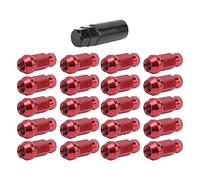 20 Écrous de Roue M12x1.5 en Acier Allié 50BV30, Haute Résistance, Couleur Rouge, Remplacement pour,