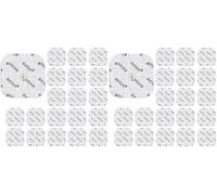 20 électrodes axion 5x5 cm | Compatibles avec les électrostimulateurs COMPEX | Patchs pour TENS et EMS réutilisables et autocollants avec connecteur bouton 3,75 mm (Lot de 2)