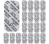 20 électrodes Boston Tech 5x10 cm | Compatible avec les électrostimulateurs COMPEX | Patchs pour TENS et EMS réutilisables et autocollants avec connecteur bouton 3,75 mm