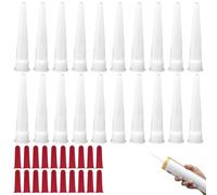 20 embouts de pointe de cartouche, embouts de rechange, capuchons d'étanchéité, cartouches en silicone, buses d'étanchéité, outil de mastic pour la cuisine et la maison
