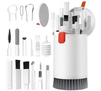 20 en 1 Brosse de Clavier d'outils Nettoyage Multifonctio Extracteur de Clavier, Pinceaux Nettoyant Ecran pour Bluetooth Earbuds Ordinateur Airpods iphone ipad Téléphone Caméra, Blanc Ivoire