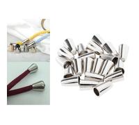 20 Ensembles De Bouchons D'extrémité De Corde En Métal, Clips De Fermeture De Lanière, Accessoires De Couture Artisanale De 15mm