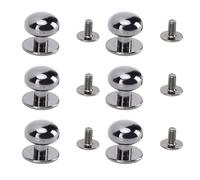 20 ensembles de rivets à tête sphérique 12 mm, rivets à tête ronde à vis pour l'artisanat du cuir, sacs à main, ceintures, chaussures, sacs à dos, matériel en alliage de zinc avec (Grise)