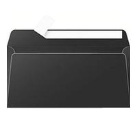 Clairefontaine 5835C - Paquet de 20 Enveloppes Auto-Adhésives - Format DL 11x22cm - 120g/m² - Coloris Noir - Invitation Evènements et Correspondance - Gamme Pollen - Papier Premium Lisse