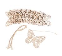 20 etichette regalo in legno a forma di farfalla in stile country, decorazioni per decorazioni fai da te