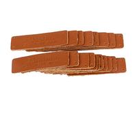 20 étiquettes en cuir faites main, labels gaufrés doux et résistants pour loisirs créatifs, étiquettes en cuir polyvalentes à texture naturelle pour bijoux, couture, tricot et (Banque d'argile)