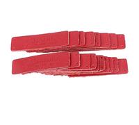20 étiquettes en cuir faites main, labels gaufrés doux et résistants pour loisirs créatifs, étiquettes en cuir polyvalentes à texture naturelle pour bijoux, couture, tricot et (Rouge)