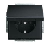 20 EUK-885 Mécanisme prise SCHUKO® avec volet noir