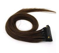 20 "Extensions de cheveux humains 6D Extensions de cheveux 6D pour une extension de cheveux rapide Technologie de raccordement haut de gamme 100% Human Hair Extensions 4 rangées,Laiton,50CM(20 INCH)