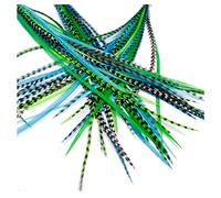 20 extensions de véritables plumes pour cheveux 18-23cm (River)