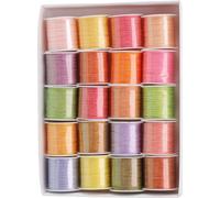 20 Farben Wacher Gewinde 55 Yard 6 Aktien Schnittlänge Halskette DIY -Handwerk Polyester für Schmuckherstellung