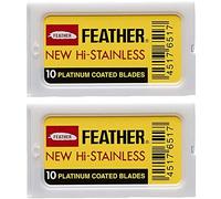 20 Feather Razor Blades NEW Hi-stainless Double Edge by FEATHER